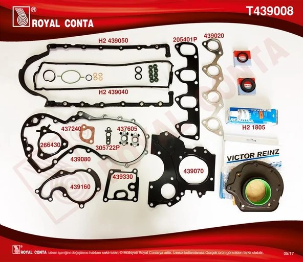 MOTOR TAKIM CONTA REINZ KEÇELİ S.LASTİKLİ SKCSİZ CONNECT 1.8 TDCI 02 14 FOCUS I 98 04 1.8 TD