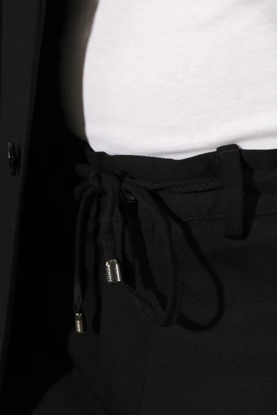 Erkek Jogger Slim Fit Takım Elbise RIGA06-SİYAH - 5