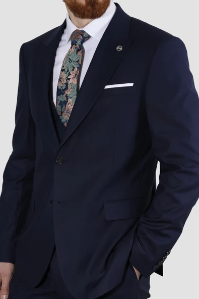 GLOBAY 1519-72 STM  TAKIM ELBISE-LACİVERT - 3