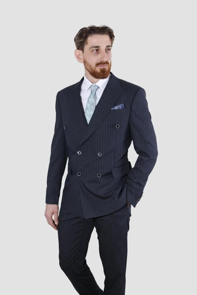JANCARDIN 6025  KRUVAZE TAKIM ELBISE-K.LACİVERT