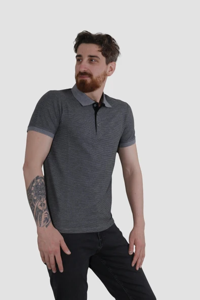 GLOBAY 3229Y HSK WF POLO YAKA T-SHIRT-ANTRASİT - 2