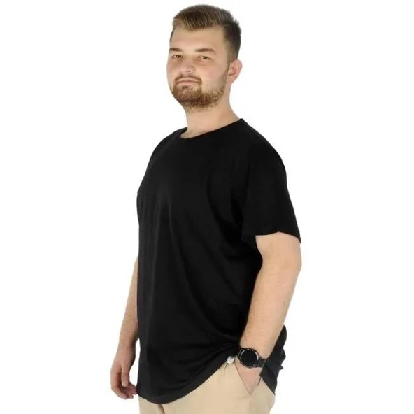 MODEXL 20149 BATTAL T-SHIRT-SIYAH