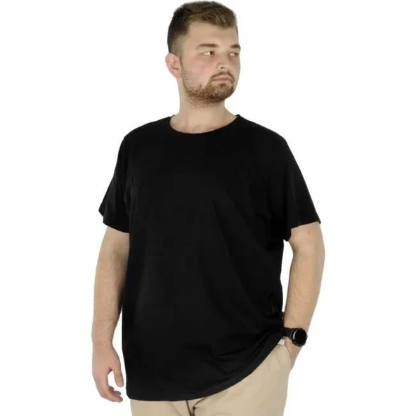 MODEXL 20149 BATTAL T-SHIRT-SIYAH - 2