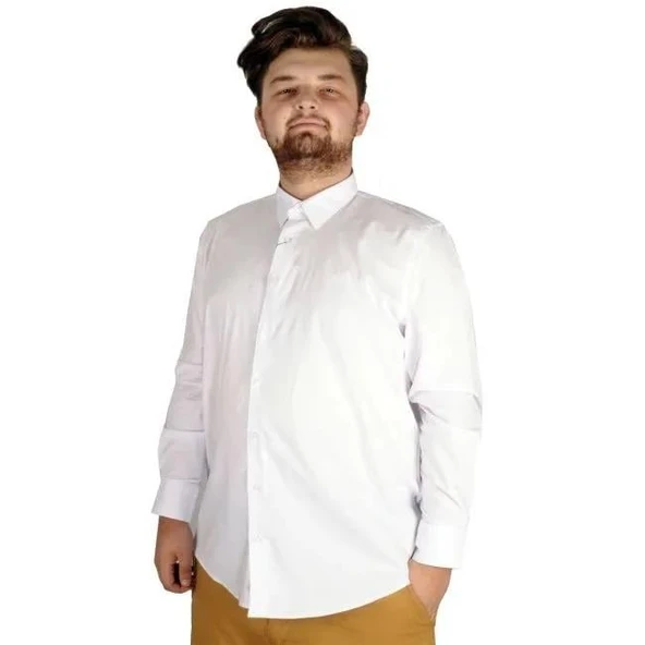 MODEXL 20351 BATTAL GOMLEK-BEYAZ