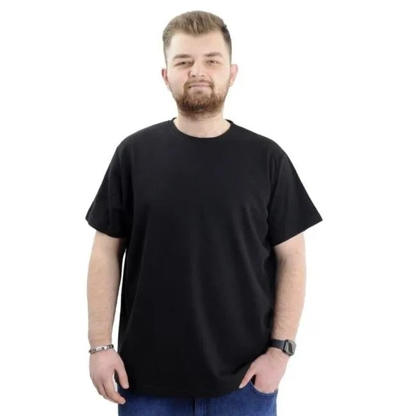 MODEXL 20033 BATTAL T-SHIRT-SIYAH