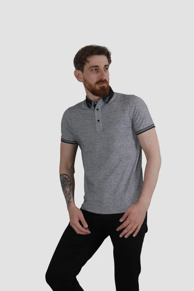 GLOBAY 2976Y HSK POLO YAKA T-SHIRT-SİYAH