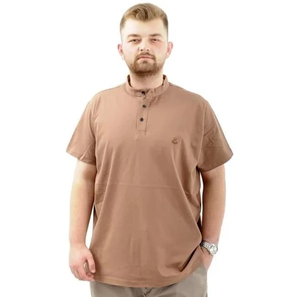 MODEXL U24339 BATTAL T-SHIRT-SUTLU KAHVE