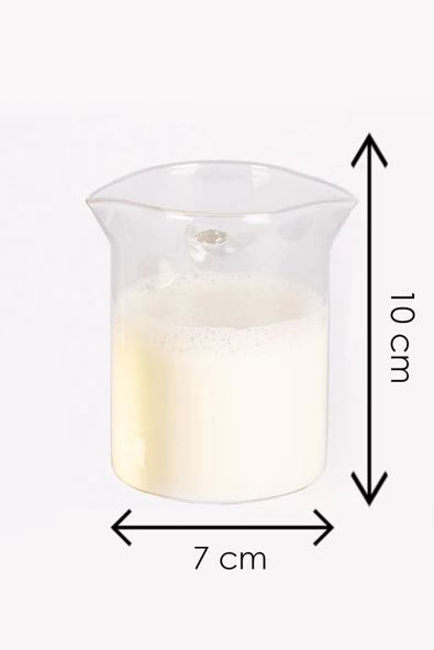2 Adet 200 ml Kulplu Borosilikat Cam Sütlük Ve Sosluk - 2