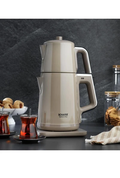 Schafer Teaform Plus Paslanmaz Çay Makinesi-Bej