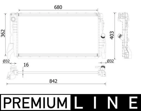 MOTOR SU RADYATORU MINI F55 F56 14 17 PREMIUM LINE