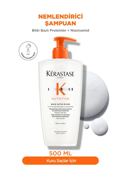 Kerastase Nutritive Bain Satin Riche Yoğun Nemlendirici Şampuan 500 ml