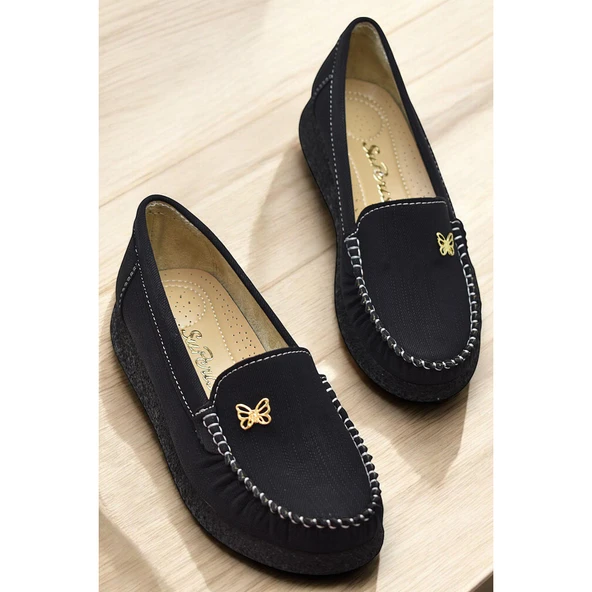 395D Rahat Taban Günlük Kadın Ayakkabı Babet Kadın Ayakkabı Kelebek