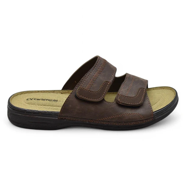 4412 Ortopedik Taban Erkek Terlik Erkek Cırtlı Terlik Sandalet - 2