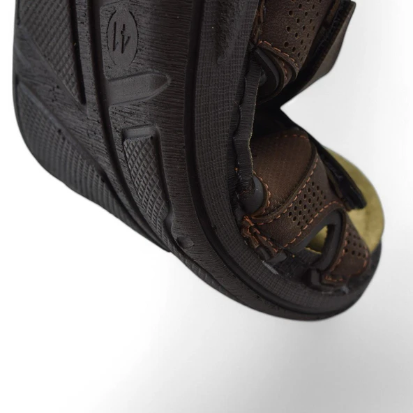 240105 Ortopedik Taban Erkek Sandalet Erkek Cırtlı Sandalet - 5