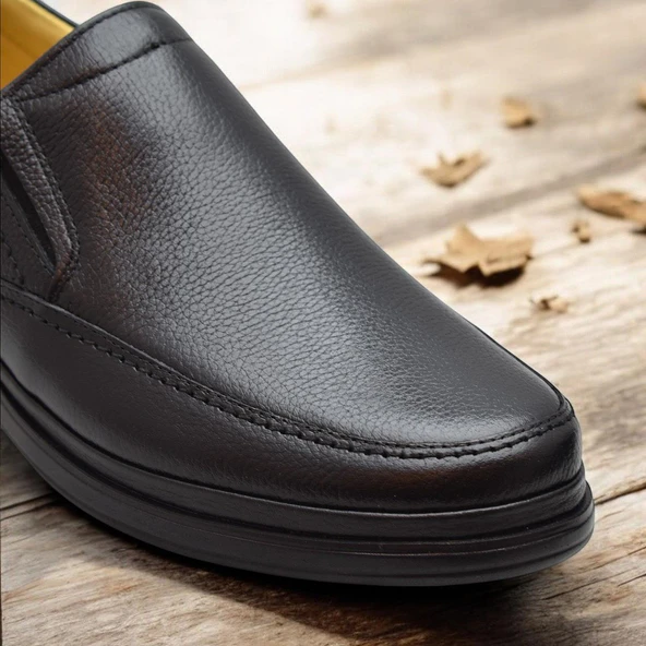 TAB8050 Ortopedik Taban Hakiki Deri Erkek Ayakkabı Mevsimlik Baba Ayakkabısı - 6