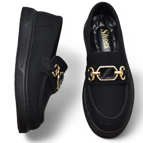 397 Rahat Taban Günlük Kadın Ayakkabı Tokalı Kadın Ayakkabı Laofer Oxfort Kadın Casual Ayakkabı - 5