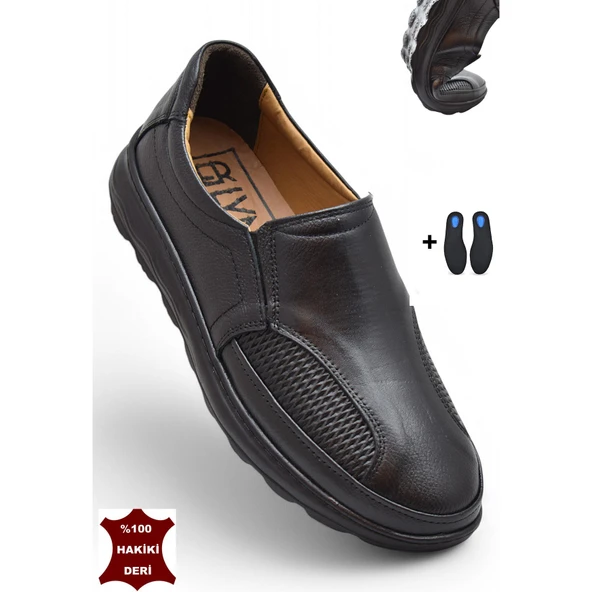 TAB5901 Tam Ortopedik Taban %100 Hakiki Deri Erkek Ayakkabı Hafif Eva Taban