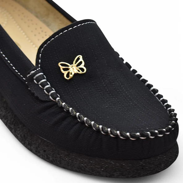 395D Rahat Taban Günlük Kadın Ayakkabı Babet Kadın Ayakkabı Kelebek - 5