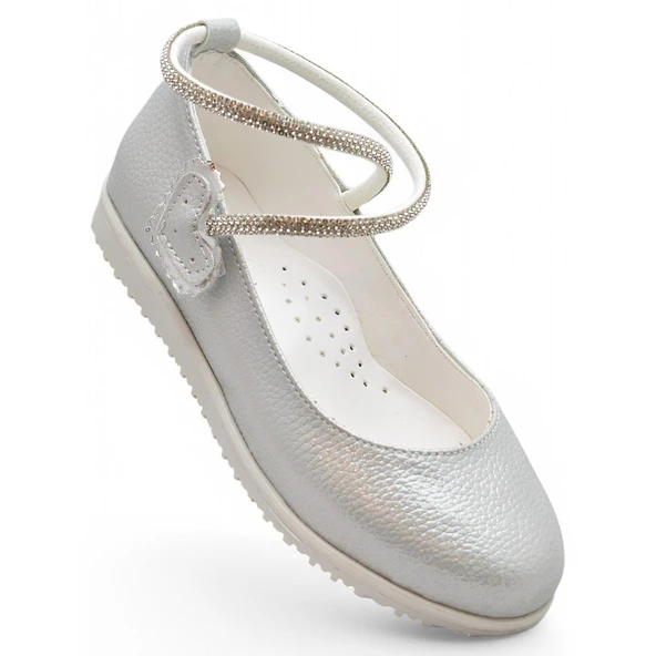 2025 Rahat Taban Cırtlı Kız Çocuk Babet Ayakkabı Düğün Abiye Nişan Ev Babeti - 11