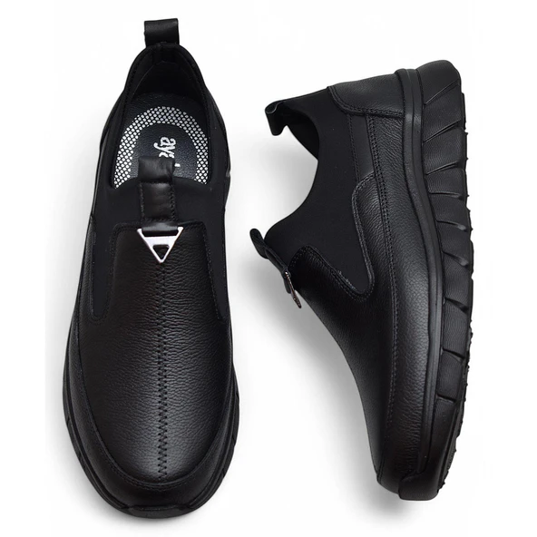 1453-2 Tam Ortopedik Hakiki Deri Unisex Günlük Ayakkabı Erkek Kadın Ayakkabı Hafif Poli Taban - 9