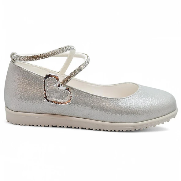 2025 Rahat Taban Cırtlı Kız Çocuk Babet Ayakkabı Düğün Abiye Nişan Ev Babeti - 12