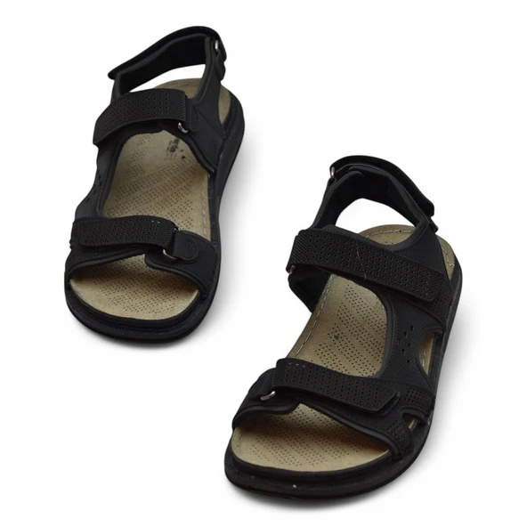 240105 Ortopedik Taban Erkek Sandalet Erkek Cırtlı Sandalet - 8