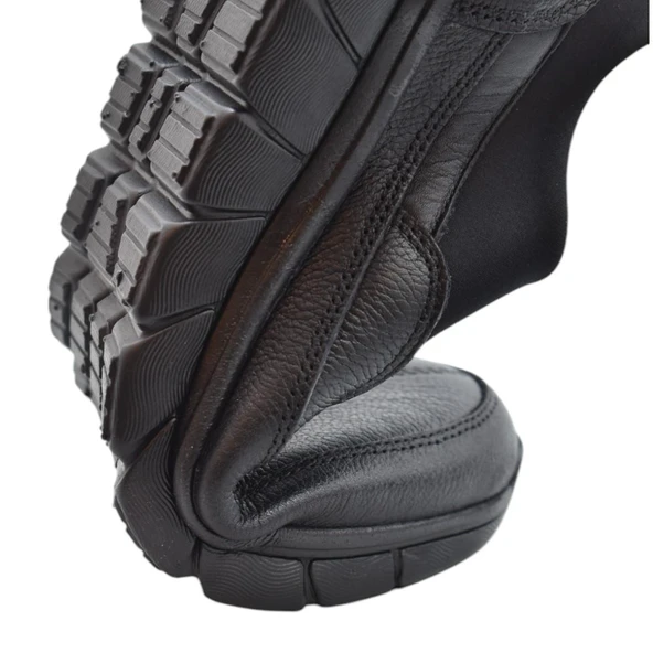 1453-2 Tam Ortopedik Hakiki Deri Unisex Günlük Ayakkabı Erkek Kadın Ayakkabı Hafif Poli Taban - 10