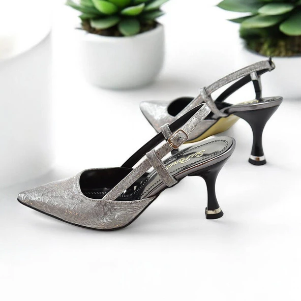 9826 Kadın Topuklu Ayakkabı 8 cm Abiye Düğün Nişan Kına Gecesi Ayakkabısı - 8