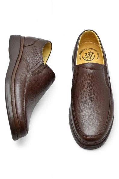 TAB8050 Ortopedik Taban Hakiki Deri Erkek Ayakkabı Mevsimlik Baba Ayakkabısı - 11