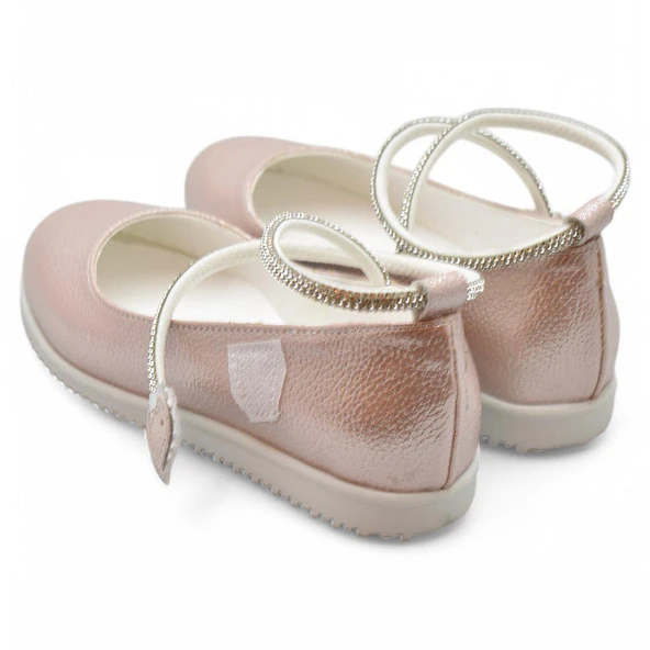 2025 Rahat Taban Cırtlı Kız Çocuk Babet Ayakkabı Düğün Abiye Nişan Ev Babeti - 10