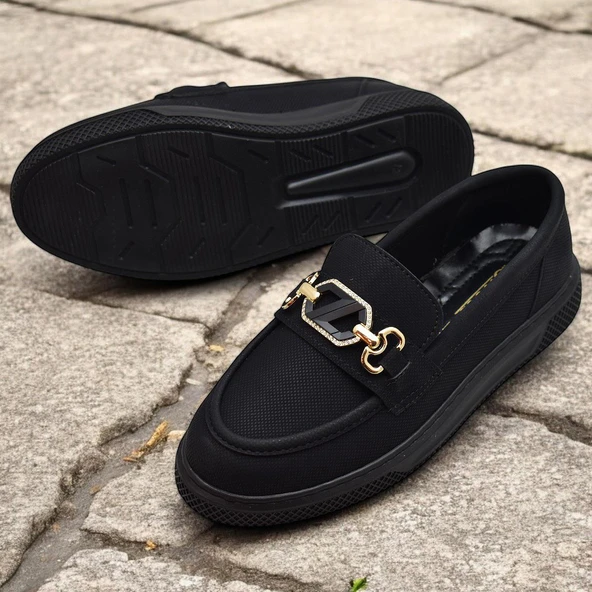 397 Rahat Taban Günlük Kadın Ayakkabı Tokalı Kadın Ayakkabı Laofer Oxfort Kadın Casual Ayakkabı - 3