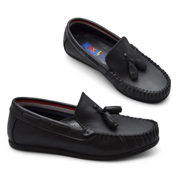 590-5 Rahat Taban Laofer Çocuk Ayakkabı Günlük Düğünlük Klasik Erkek Çocuk Ayakkabı - 2