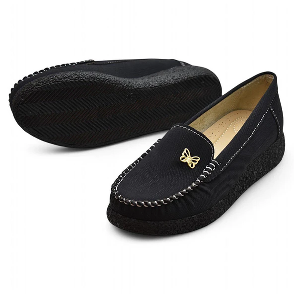 395D Rahat Taban Günlük Kadın Ayakkabı Babet Kadın Ayakkabı Kelebek - 2