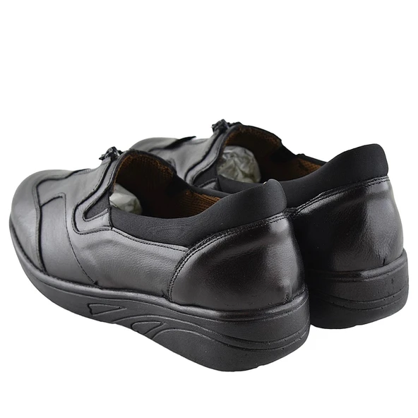 4213 Tam Ortopedik Taban Günlük Hakiki Deri Kadın Ayakkabı Anne Ayakkabısı - 6