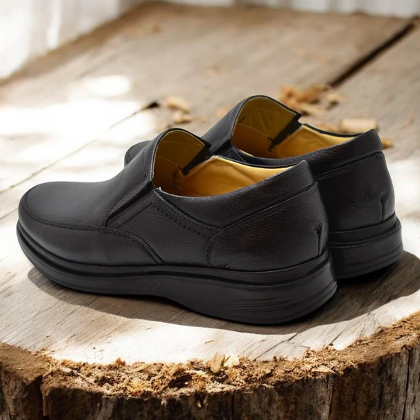 TAB8050 Ortopedik Taban Hakiki Deri Erkek Ayakkabı Mevsimlik Baba Ayakkabısı - 5