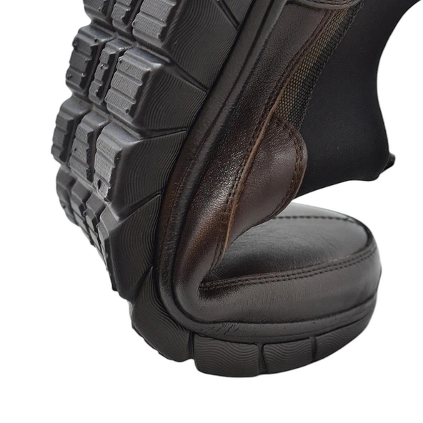 1453-2 Tam Ortopedik Hakiki Deri Unisex Günlük Ayakkabı Erkek Kadın Ayakkabı Hafif Poli Taban - 5