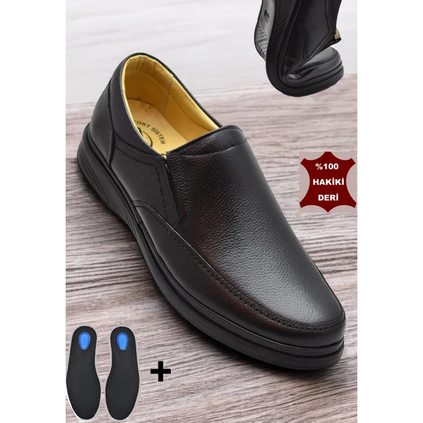 TAB8050 Ortopedik Taban Hakiki Deri Erkek Ayakkabı Mevsimlik Baba Ayakkabısı