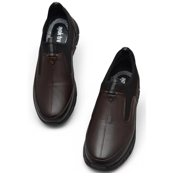 1453-2 Tam Ortopedik Hakiki Deri Unisex Günlük Ayakkabı Erkek Kadın Ayakkabı Hafif Poli Taban - 2