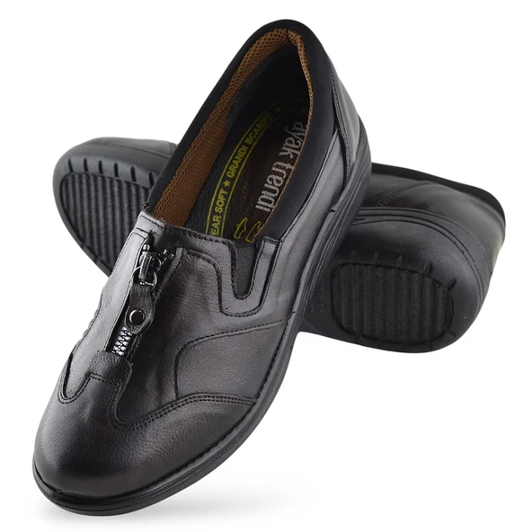 4213 Tam Ortopedik Taban Günlük Hakiki Deri Kadın Ayakkabı Anne Ayakkabısı - 2