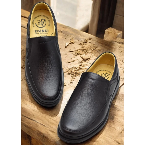 TAB8050 Ortopedik Taban Hakiki Deri Erkek Ayakkabı Mevsimlik Baba Ayakkabısı - 2