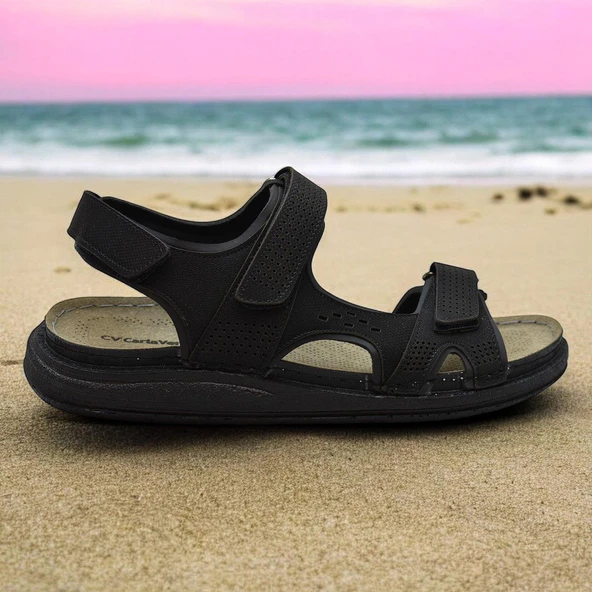 240105 Ortopedik Taban Erkek Sandalet Erkek Cırtlı Sandalet - 7