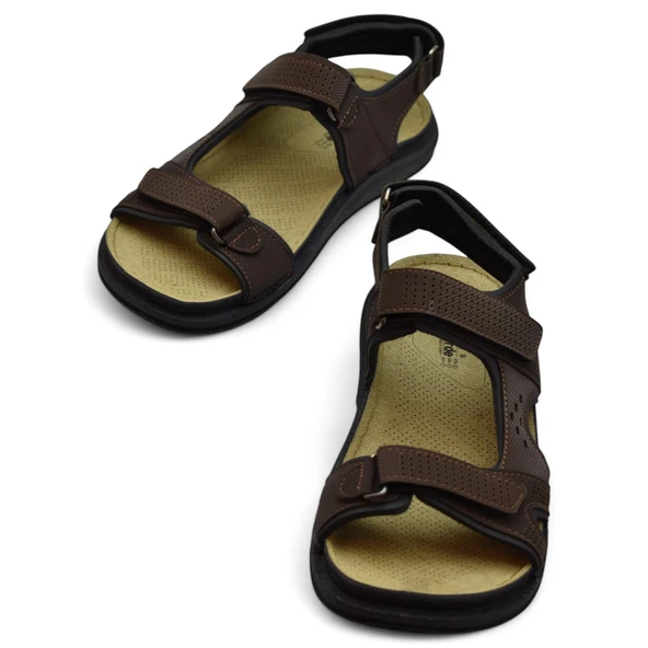 240105 Ortopedik Taban Erkek Sandalet Erkek Cırtlı Sandalet - 3