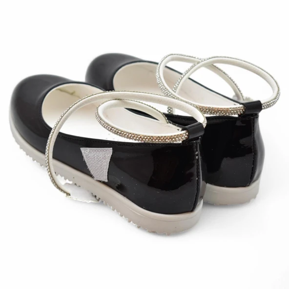 2025 Rahat Taban Cırtlı Kız Çocuk Babet Ayakkabı Düğün Abiye Nişan Ev Babeti - 4