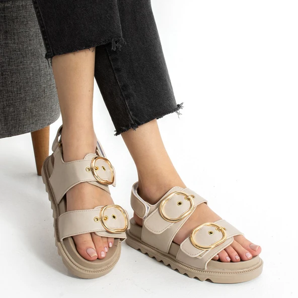 301L Ortopedik Taban Kadın Sandalet Günlük Kalın Taban Kadın Sandalet Terlik - 6