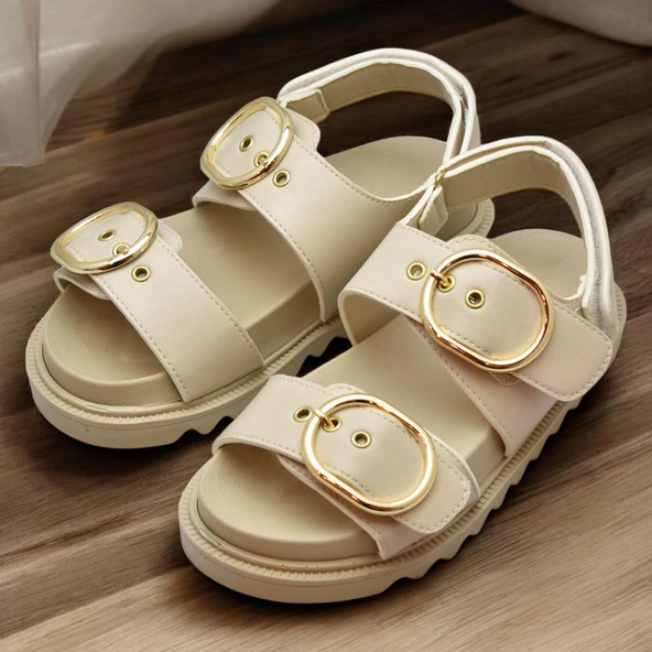 301L Ortopedik Taban Kadın Sandalet Günlük Kalın Taban Kadın Sandalet Terlik - 9