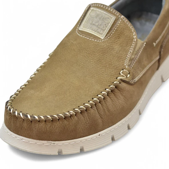 TAB2180 Ortopedik Taban Hakiki Deri Erkek Ayakkabı Günlük Erkek Tımbırlent Ayakkabı - Resim 3