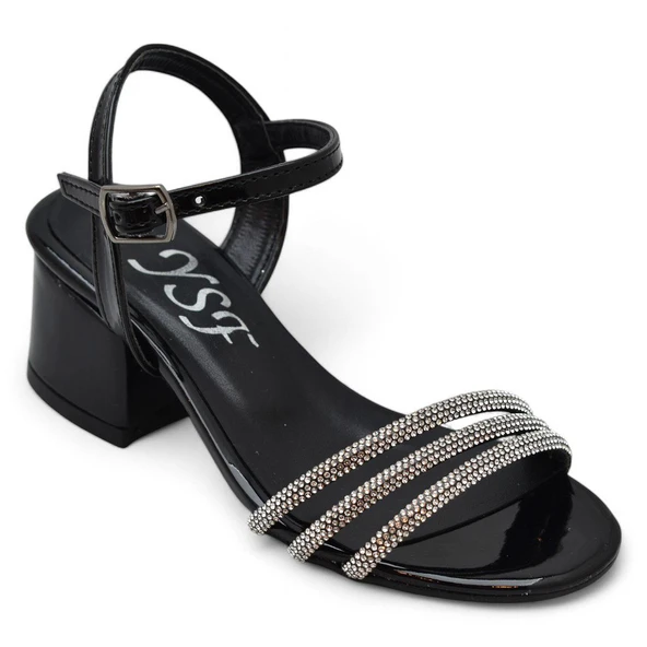 382 Abiye Kız Çocuk Topuklu Ayakkabı Kız Çocuk Nişan Abiye Ayakkabı Açık Çocuk Sandalet - 5