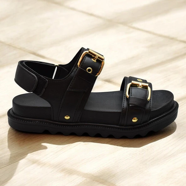 300L Ortopedik Taban Kadın Sandalet Günlük Kalın Taban Kadın Sandalet Terlik - 2