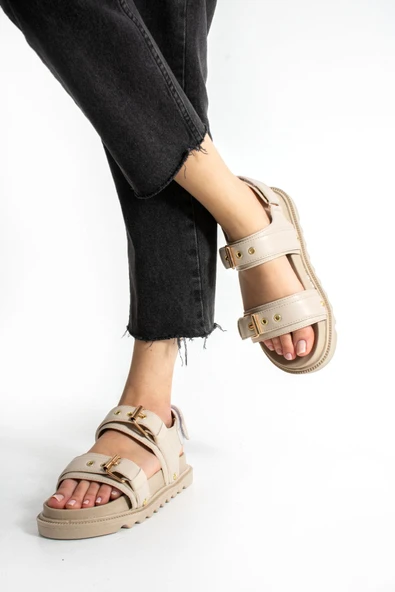 300L Ortopedik Taban Kadın Sandalet Günlük Kalın Taban Kadın Sandalet Terlik - 5