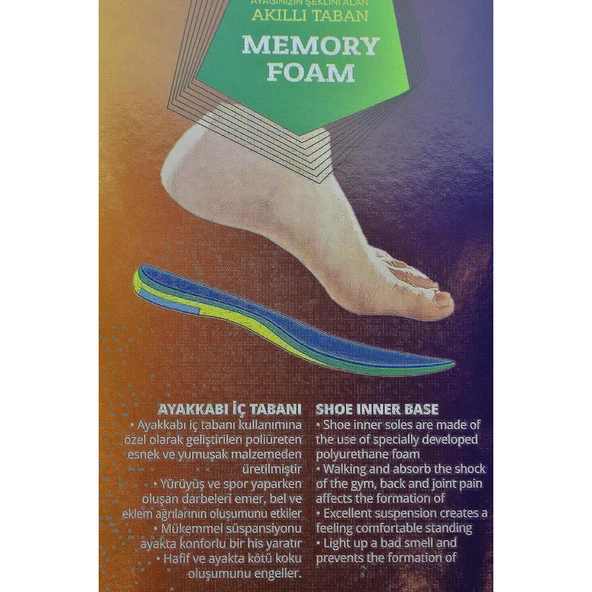 05 Memmory Ayakkabı İçi Ortopedik Tabanlık Yumuşak Ortopedik Tabanlık - 6